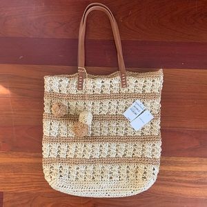 NWT Nordstrom straw bag 17x16